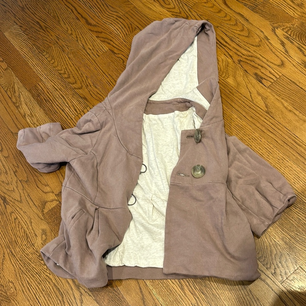 Crop hooded jacket